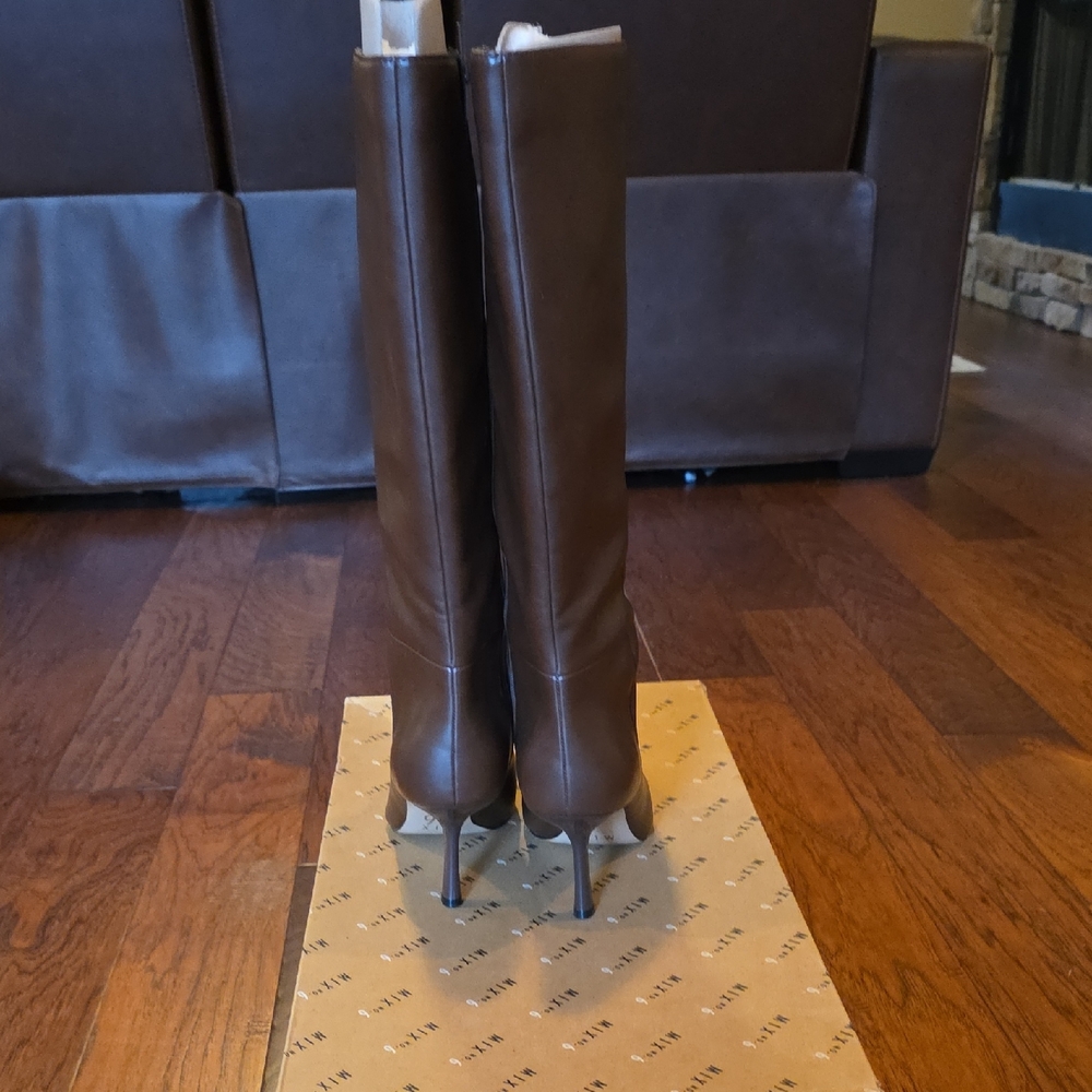Mix No. 6 Brown Heeled Boots - Picture 2 of 4